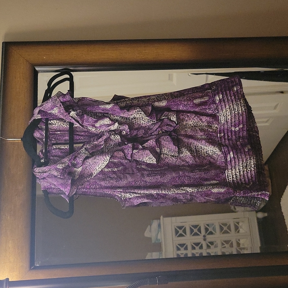 Purple Animal Print Sleeveless blouse